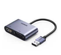 Ugreen USB converter adapter - HDMI 1.3 (1920 x 1080 @ 60Hz) + VGA 1.2 (1920 x 1080 @ 60Hz) gray (CM449) | CM449  | 6957303825189 | CM449