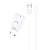 USAMS Ład. siec. 1xUSB T21 micro USB biały|white 2,1A Fast Charging T21OCMC01 | AZUSATLUSA00448  | 6958444969923 | USA000448