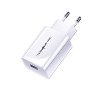 USAMS Ład. siec. 1xUSB T22 18W 3A QC3.0 (only head) Fast Charging biały|white CC83TC01 (US-CC083) | AZUSATLUSA00445  | 6958444970127 | USA000445