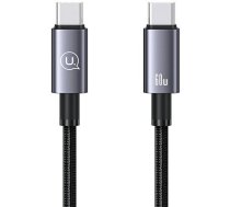 USAMS Kabel USB-C na USB-C 60W 0,25m Fast Charging stalowy|tarnish SJ678USB01 (US-SJ678) | SJ678USB01  | 6958444908861 | SJ678USB01