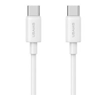 USAMS Kabel USB-C na USB-C 60W 1m Fast Charging YD Series biały|white SJ711USB02 (US-SJ711) | SJ711USB02  | 6958444909998 | SJ711USB02