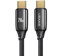 USAMS Braided Cable | Kabel pleciony U82 USB-C na USB-C 1.2m 240W PD 3.1 Fast Charging czarny|black SJ580USB01 (US-SJ580) (SJ580USB01) | SJ580USB01  | 6958444901473 | SJ580USB01