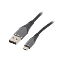 USB 2.0 A to Micro-B 3A cable 0.25m Vention COAHC gray | COAHC  | 6922794746947 | 056219
