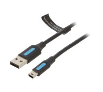 USB 2.0 A to Mini-B cable Vention COMBF 1m Black PVC | COMBF | COMBF