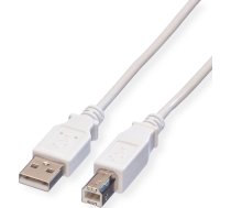 USB 2.0 kabelis, A-B, M/M, balts, 3.0m, Value | 11.99.8831 | 7611990189212 | 11.99.8831