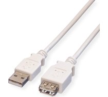 USB 2.0 pagarin. kabelis , A-A, M/F, balts, 1.8m, Value | 11.99.8949 | 7611990189281 | 11.99.8949