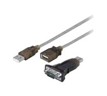 USB to RS232 converter; D-Sub 9pin plug,USB A plug; 1.5m; black | USB/RS232-C  | 93128