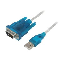USB to RS232 converter; D-Sub 9pin plug,USB A plug; 1m (EN) | AK-CO-02  | AK-CO-02