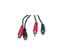 Vads 2xRCA-2xRCA kontaktdakšiņa-ligzda 1.5m | 2xRCA-2xRCAF/15 | 4040849500251