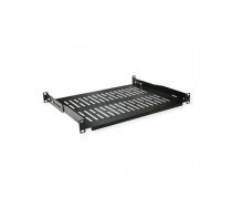 VALUE 19"-Fixed Shelf, 485 x 350mm, max. 25kg, 1U, black | 26.99.0402