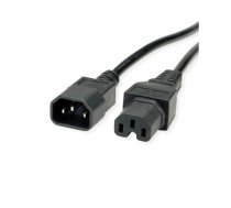 VALUE Powercable IEC320/C14 Male - C15 Female, black, 1 m | 19.99.1121