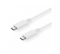 VALUE USB 3.1 Cable, PD (Power Delivery) 20V5A, with Emark, C-C, M/M, white, 0.5 | 11.99.9052