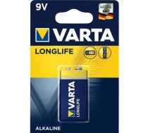 6LR61/9V baterijas Varta Longlife Alkaline MN1604/4122 iepakojumā 1 gb. | BAT9.ALK.VL1 | 4008496525423
