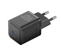 Wall charger, Vention, FEPB0-EU, USB-C, 20W, GaN (black) | FEPB0-EU  | 6922794782099 | FEPB0-EU