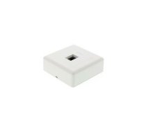 Wall socket, Surface UTP 1xRJ45, Cat6 DELTACO white / VR-33 | 201811071029  | 734000468817 | VR-33