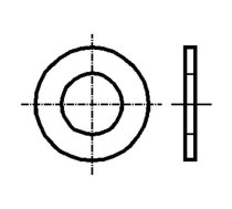 Washer; round; M10; D=20mm; h=2mm; polyamide; DIN 125A; BN 1074 | B10/BN1074 | 1964488