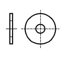 Washer; round; M10; D=27mm; h=2mm; A2 stainless steel; BN 84542 | B10/BN84542 | 8031789