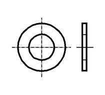 Washer; round; M5; D=10mm; h=1mm; A2 stainless steel; DIN 125A | B5/BN670 | 1253212