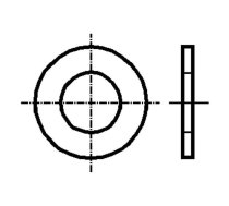 Washer; round; M5; D=10mm; h=1mm; polyamide; DIN 125A; BN 1074 | B5/BN1074  | 1404857