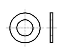 Washer; round; M5; D=10mm; h=1mm; pressboard; DIN 125A; BN 1076 | B5/BN1076 | 1405101