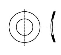 Washer; spring,split; M5; D=10mm; h=0.9mm; A2 stainless steel | B5/BN677  | 1250159