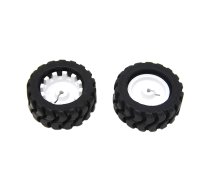 Wheel; black; Shaft: D spring; push-in; Ø: 42mm; Shaft dia: 3mm | POLOLU-1090  | POLOLU WHEEL 42X19MM PAIR