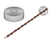 Wire; 2x0.04mm2; stranded; Cu; PVC; black,red; 60V; -10÷85°C; 10m | D-210-10  | 210-10