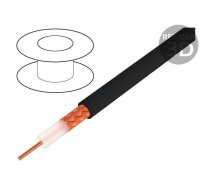 Wire: coaxial; RG-H59BU; wire; CCS; PE; black; 6.4mm | RG-H59B/U  | 40192