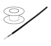 Wire: coaxial; RG174; PVC; black; 250m; Øcable: 2.7mm | YWL50-0.45/1.3  | YWL50-0.45/1.3-BK