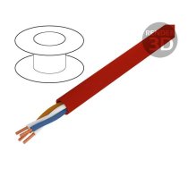 Wire: control cable; YnTKSY; 1x2x1mm; Insulation: PVC; Colour: red | BITNER-TN0007  | TN0007