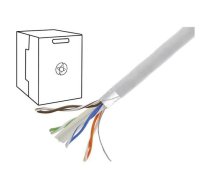 Wire; F/UTP; Cat 6; 4x2x0.57mm; CCA; wire; PVC; grey; 305m | F/UTP6-SCCA.305 | NC624-CCA
