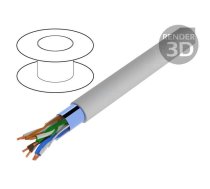 Wire; F/UTP,UNITRONIC® LAN 200; 4x2x24AWG; 5e; wire; Cu; PVC; grey | LAN200-2170126  | 2170126