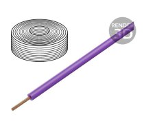 Wire; LiY; stranded; Cu; 0.25mm2; PVC; violet; 100V; 10m; Class: 5 | D-125-016  | 125-016