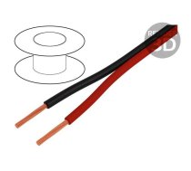 Wire: loudspeaker cable; 2x0.25mm2; stranded; CCA; black-red; PVC | TAS-TSK49  | TSK49