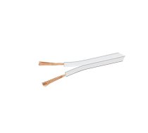 Wire: loudspeaker cable; 2x2.5mm2; stranded; CCA; white | SC-CCA2X2.50-WH100  | 27525