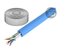 Wire; U/FTP; Cat 6a; 4x2x23AWG; Cu; wire; LSZH; blue; 50m; CPR: Dca | DK-1624-A-VH-05 | DK-1624-A-VH-05