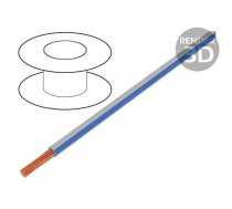 Wire; X05V-K; stranded; Cu; 1mm2; PVC; white-blue; 300V,500V; 250m | X05V-K100WH/BL | 4512443S