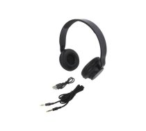 Wireless headphones with microphone; black; 20÷22000Hz; 10m; 32Ω | QOLTEC-50846  | 50846