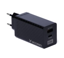 Wozinsky 65W GaN charger with USB ports, USB C supports QC 3.0 PD black (WWCG01) | WWCG01  | 5907769307492 | WWCG01