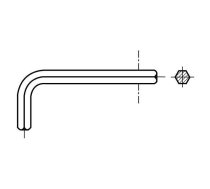 Wrench; hex key; HEX 6mm; Overall len: 65mm; DIN 911 | B6/BN30116  | 5400771