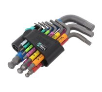 Wrench: hex key-set; Hex Plus,spherical; 9pcs. | WERA.05133164001 | 05133164001