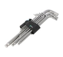 Wrench: hex key-set; Hex Plus; stainless steel; 9pcs. | WERA.05022720001 | 05022720001