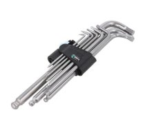 Wrenches set; Hex Plus key,spherical; stainless steel; 9pcs. | WERA.05073544001  | 05073544001