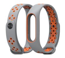 Xiaomi Mi Band 3/4 Silikona braslets (pelēks oranžs) | 89679