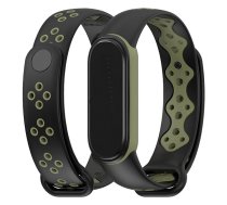 Xiaomi Mi Band 5 Silikona braslets (melns-zaļš) | 89671