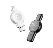 XO wireless inductive watch charger QI CX026 USB+USB-C 2,5W black | CX026  | 6920680856589 | CX026