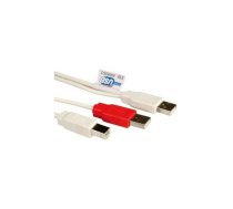 Y-kabelis USB2.0 2x A/M + 1x B/M, 1.8m | 19.08.1007
