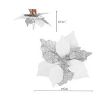 Springos CA1235 Mākslīgā Betlēmes zvaigzne, balti-sudraba (CA1235) | CA1235 | 5907719462400