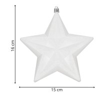 Ziemassvētku rotājums zvaigzne, Springos CA1382, 15 cm | CA1382 | 5907719482057