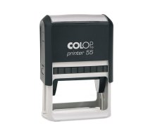 Zīmogs COLOP Printer 55, melns korpuss, zils spilventiņš | 650-00101